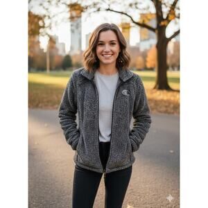 The North Face Womens Osito Full Zip Fleece Jacket S/P Small Petite Sherpa Fuzzy